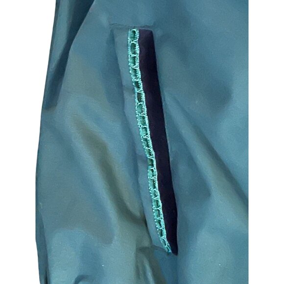 Vintage Rothschild Green Faux Fur Hooded Coat Womens M/L Velvet Bows Used Unique - Picture 16 of 16